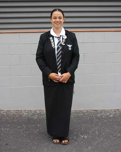 Hutt Valley High School uniform option - black lavalava worn by a student